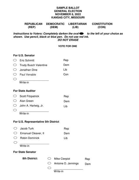 Free Printable Ballot Templates Word Pdf Sample Voting