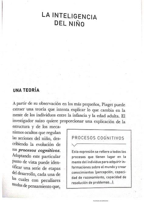 Piaget Estadios Libro resumen Psicología y Epistemología Genética