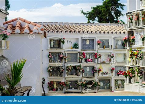 comares spain  june  typical spanish cemetery