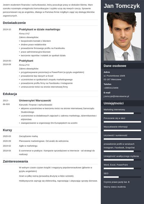 Cv Jak Napisac Cv Przewodnik Template Nanica Artofit