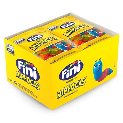 Minhoca De Gelatina Sortidos 180g 12 Unidades Fini Rizzo