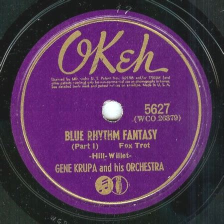 Blue Rhythm Fantasy Parts 1 2 By Gene Krupa Single Reviews