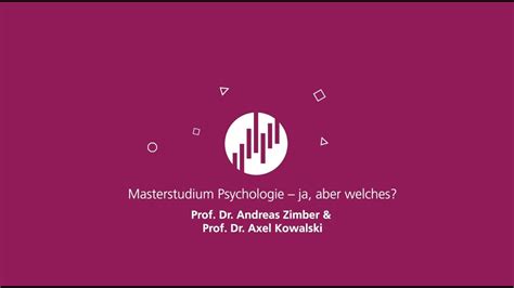 Masterstudium Psychologie Ja Aber Welches Youtube