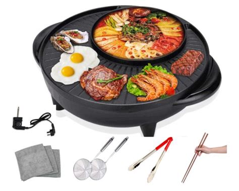 Soup N Grill C Circular Edition Hotpot Grill Combo Indoor Korean Bbq Shabu Shabu Electric Hot
