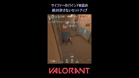 サイファーのバインドb詰め絶対許さないセットアップ【valorant】valorant ヴァロラント Shorts Valorant