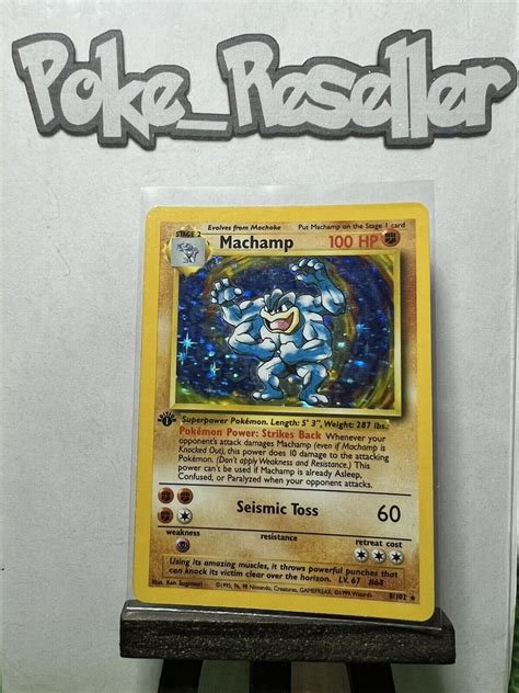 Mavin St Edition Machamp Base Set Pokemon Card Non