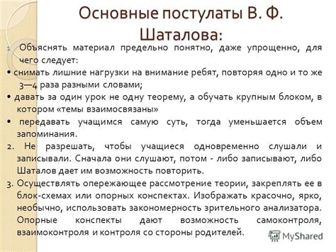 Презентация на тему: "Методика интенсивного обучения В. Ф. Шаталова ...