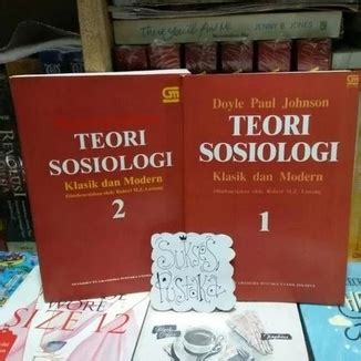 Jual BUKU TEORI SOSIOLOGI KLASIK DAN MODERN JILID 1 2 DOYLE PAUL