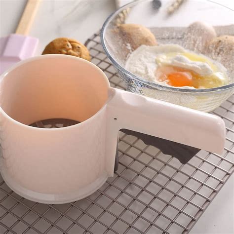 Manual Flour Sieve Handheld Icing Sugar Strainer Cup Stainless Steel