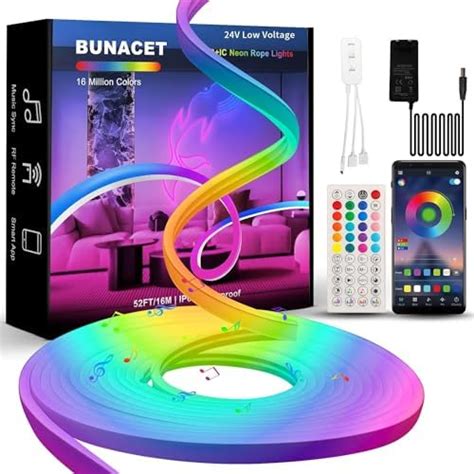 Bunacet Rgb Ic Neon Ruban Led M V Bande Led Dimmable N On Bande