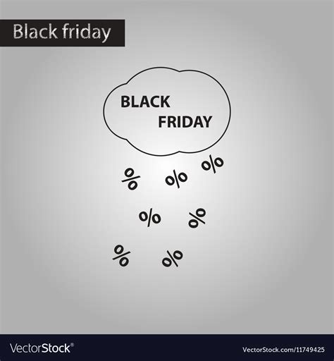 Black and white style icon friday Royalty Free Vector Image