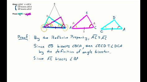 Asa Congruent Triangles Paragraph Proof Youtube