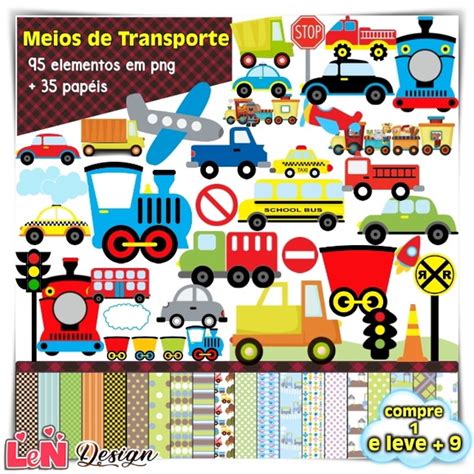 Kit Digital Meios De Transporte Elo7 Produtos Especiais