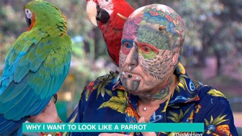 Watch This Man Wants To Look Like A Parrot Metro Video