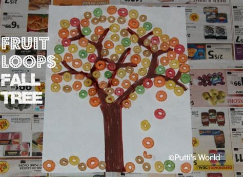 Fall Kids Craft- Fruit Loops Collage ~ Putti's World -kids-activities