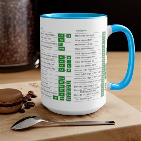 Excel Shortcut Mug Excel Shortcuts White Glossy Mug Etsy