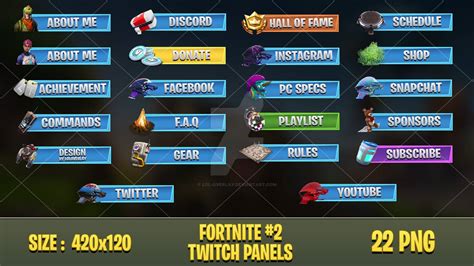 Fortnite - Twitch Panels #2 by LoL-Overlay on DeviantArt