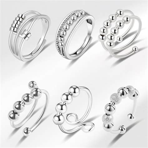 Antistressring Dubbel Justerbar Koppar Platina Silver Sex Delar Set WELLNGS Fyndiq