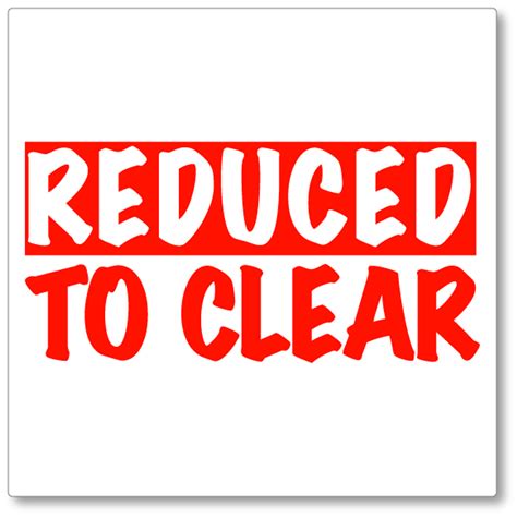 Reduced To Clear Shop Window Decal 1 Walls That Talk