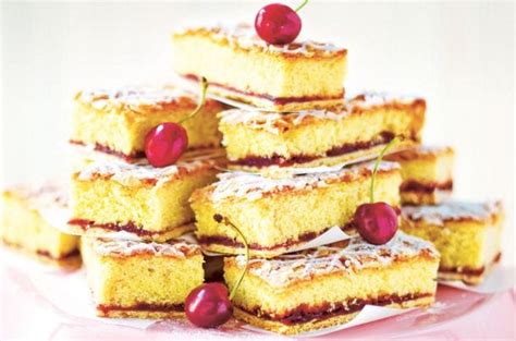 A Yummy Cherry Bakewell Slice Recipe Afternoon Baking With Grandma