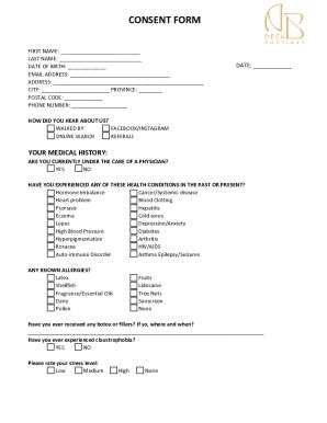 Fillable Online Consent Form For Sexual Offense Evidence Stored At The