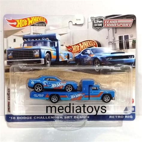 Jual Hot Wheels Premium Team Transport 18 Dodge Challenger SRT Demon Retro Shopee Indonesia