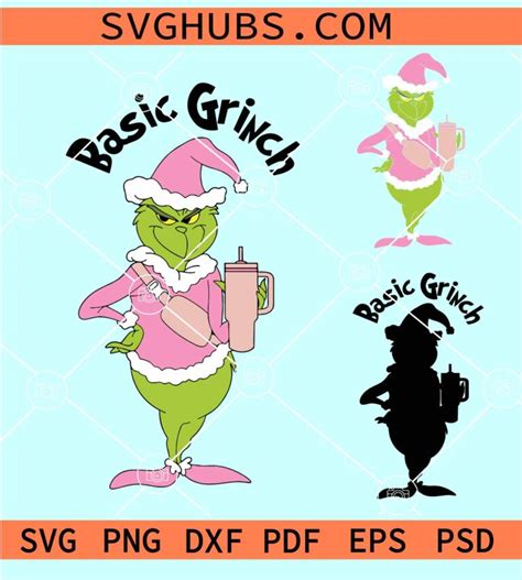 Basic Grinch SVG Basic And Boujie Grinch SVG Christmas Stanley