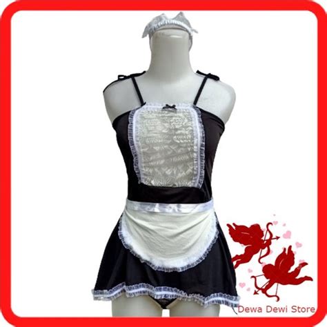 Jual Sexy Lingerie Cosplay Maid Baju Kostum Seragam Maid CPM84009 Di