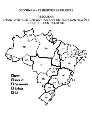 Regiões sudeste centro oeste PDF