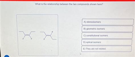 Solved What Is The Relationship Between The Two Compounds