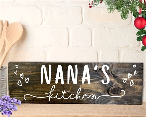 Custom Kitchen Sign Kitchen Wall Decor Nanas Kitchen Sign Etsy