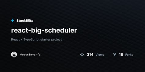 React Big Scheduler StackBlitz