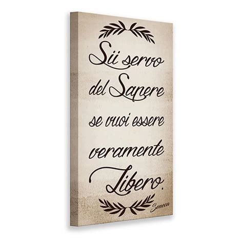 Quadro Con Frase Di Seneca Su Tela Stampa Con Scritta