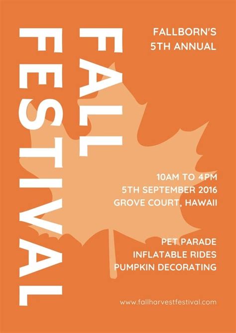 Free printable fall festival poster templates | Canva