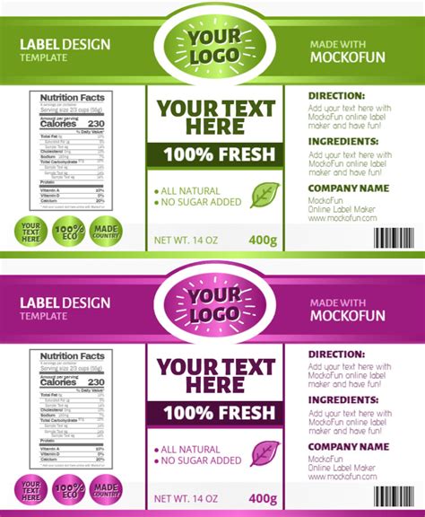 Product Label Template - MockoFUN