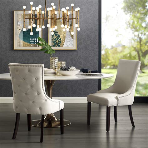 Best cream dining chairs chrome legs - Your House