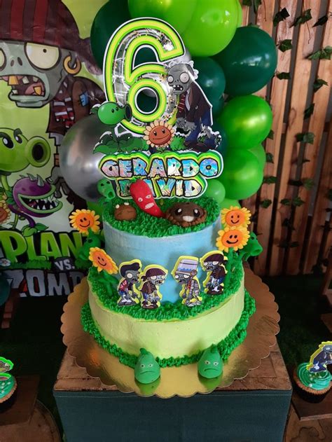 Torta De Plantas Vs Zombies Plantas Vs Zombies Cumplea Os Plantas