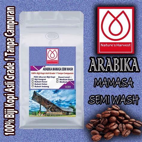 Jual Kopi Arabika Toraja Mamasa Semi Wash Biji Kopi 100 Murni Tanpa