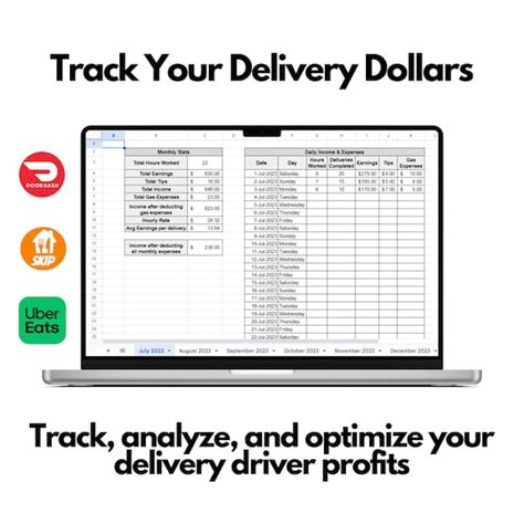 Doordash Spreadsheet Etsy