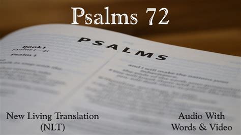 Psalms 72 New Living Translation Nlt Audio Bible Youtube