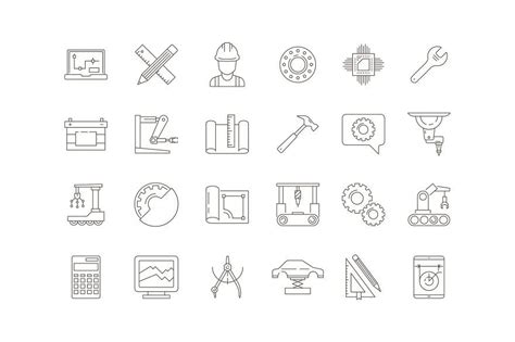 the icons for construction and tools are shown in this image, with one line drawn on it