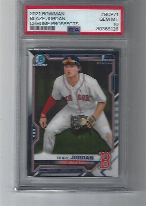 Bowman Chrome Bcp Blaze Jordan Rc Psa Ebay