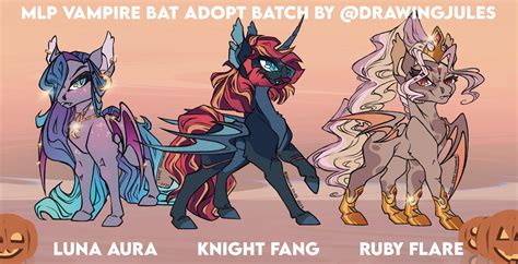 CLOSED - Halloween MLP Bat Adopt Batch by DrawingJules on DeviantArt