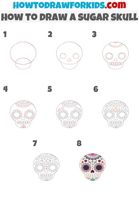 How to Draw a Sugar Skull - Easy Drawing Tutorial For Kids