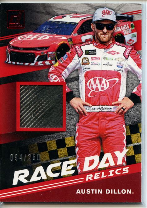 2020 Donruss Racing NASCAR Race Day Relics Tire RED Austin Dillon 94