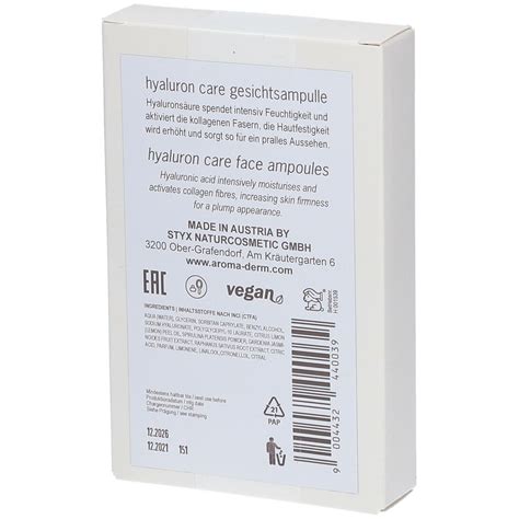STYX AROMADERM Hyaluron Care Gesichtsampullen 6 ml - Shop Apotheke
