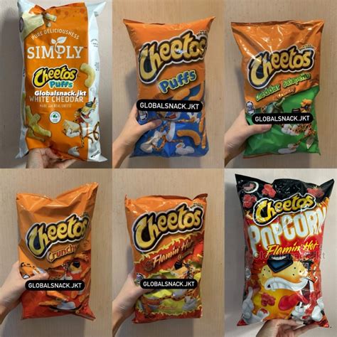 Jual Cheetos Frito Lays Crunchy Cheese Flamin Hot Cheddar Jalapeno Usa Shopee Indonesia
