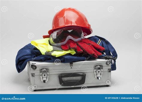 Safety Equipment Set Stock Photo Image Of Accident Wear 69135628