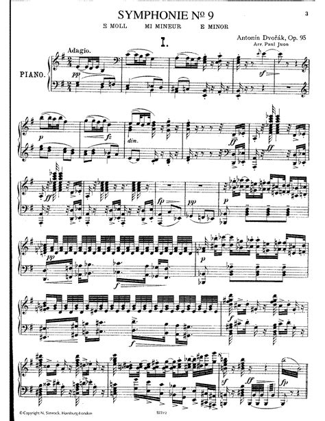 Symphony No9 Op95 Dvořák Antonín Imslp Free Sheet Music Pdf