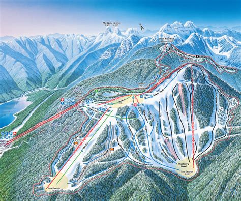 Grouse Mountain Ski Trail Map North Vancouver British Columbia Canada